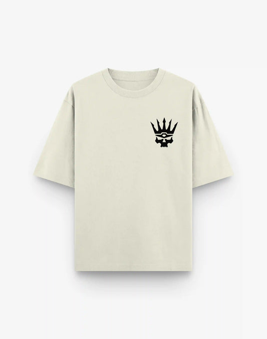 SKULL KING OFF WHITE OVERSIZED TEE