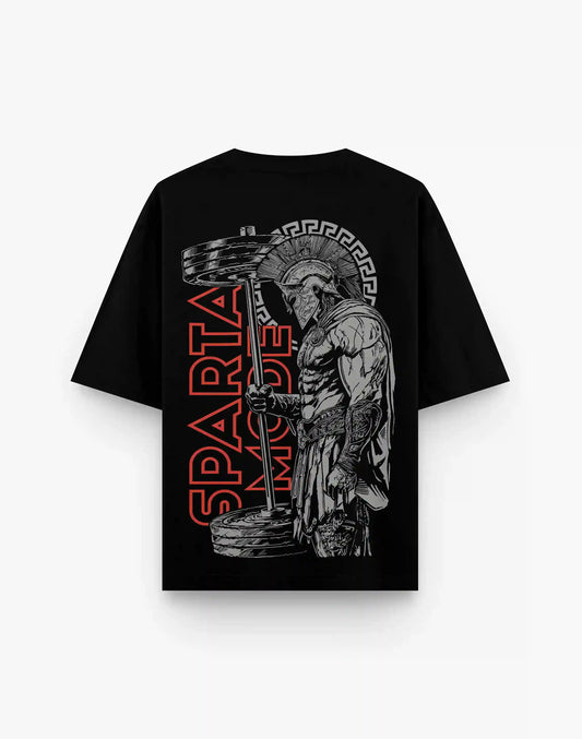 SPARTAN | OVERSIZED BLACK TEE