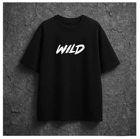 WILD LION BLACK OVERSIZED TSHIRT