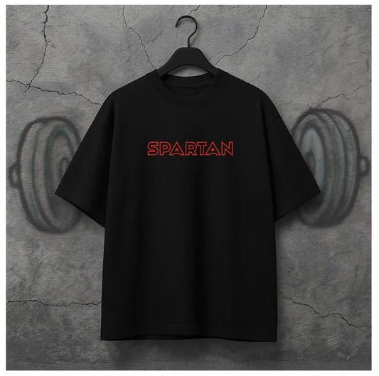 SPARTAN BLACK OVERSIZED TSHIRT