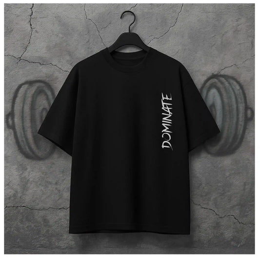 DOMINATE GYM BLACK OVERSZIED TSHIRT