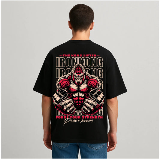 IRONKONG BLACK OVERSIZED TSHIRT