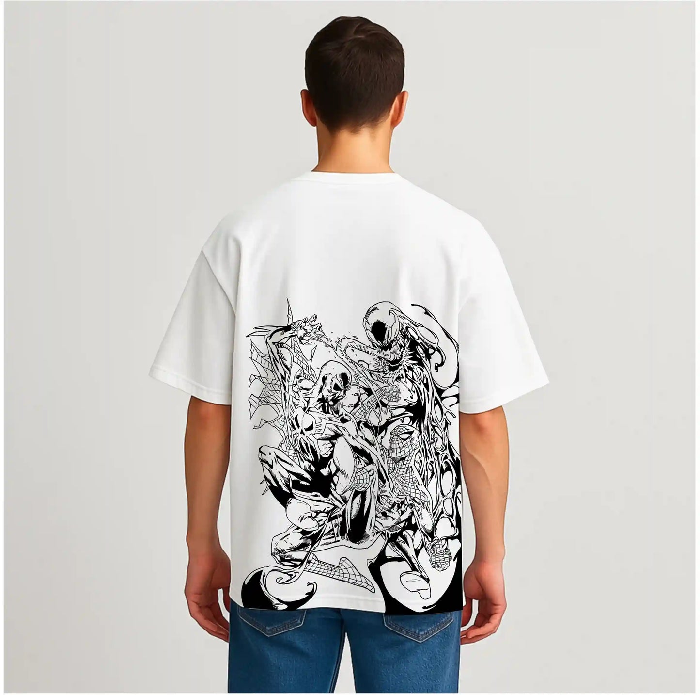 SPIDY WHITE OVERSIZED TSHIRT