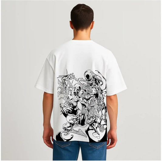 SPIDY WHITE OVERSIZED TSHIRT