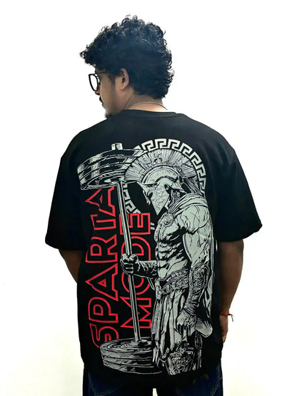 SPARTAN BLACK OVERSIZED TSHIRT