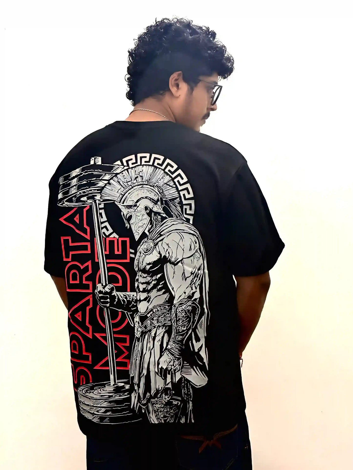 SPARTAN BLACK OVERSIZED TSHIRT