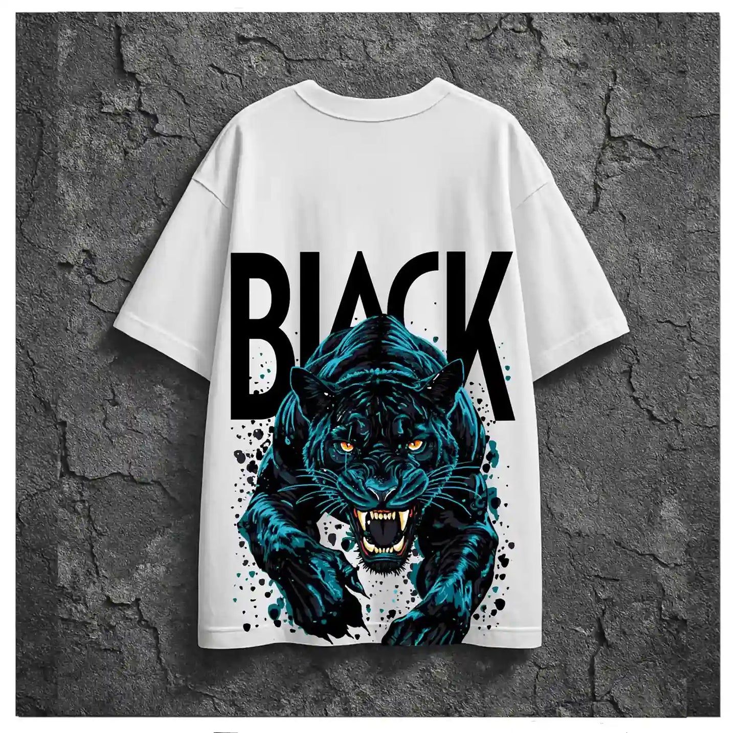 BLACK PANTHER WHITE OVERSIZED TSHIRT