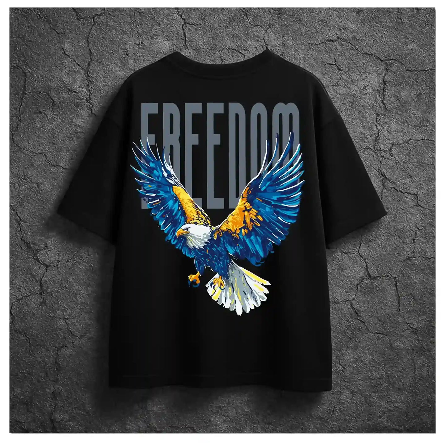 FLYING EAGLE BLACK OVERSIZED TSHIRT