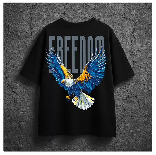 FLYING EAGLE BLACK OVERSIZED TSHIRT
