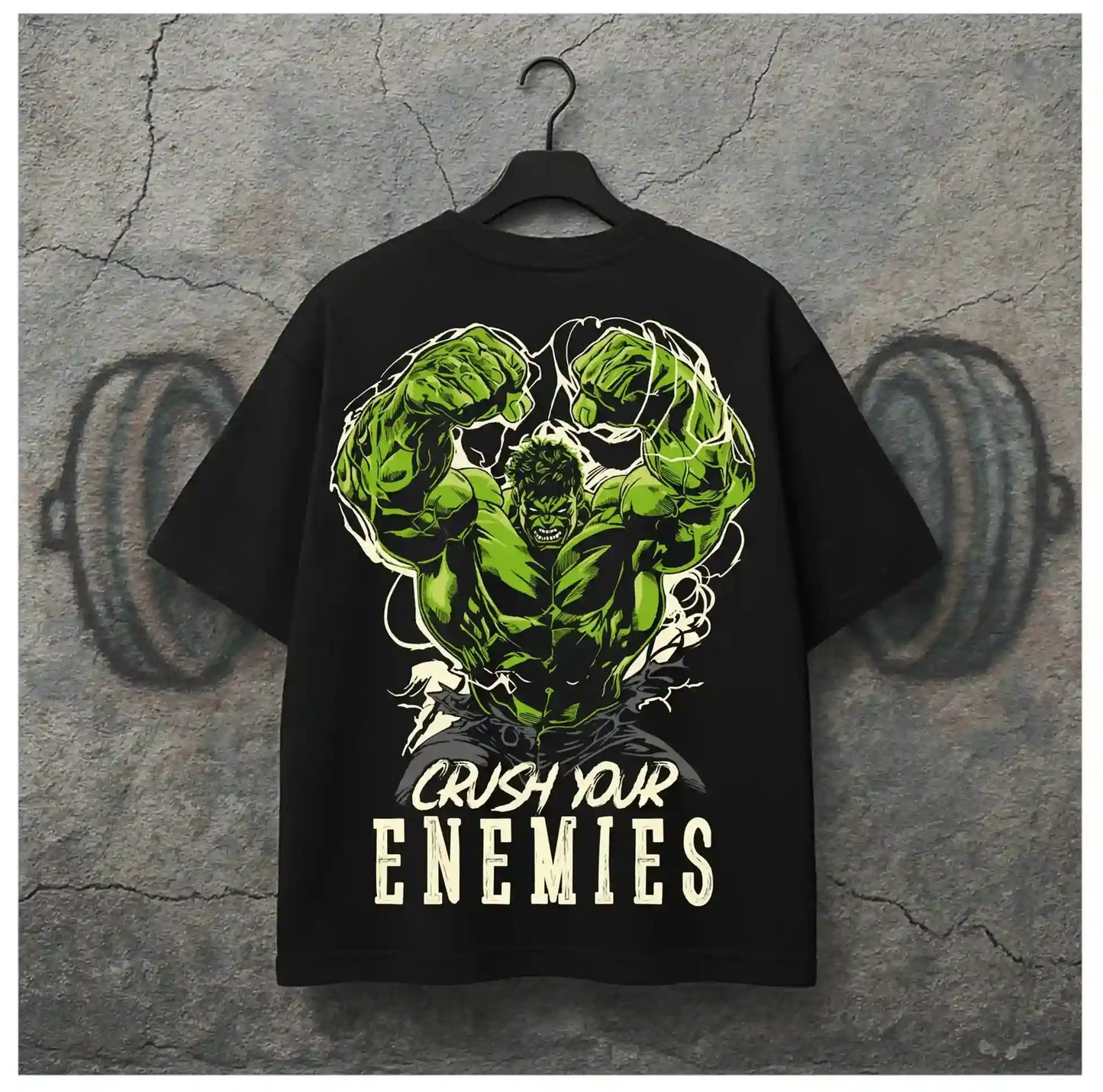 CRUSH YOUR ENEMIES BLACK OVERSIZED TSHIRT