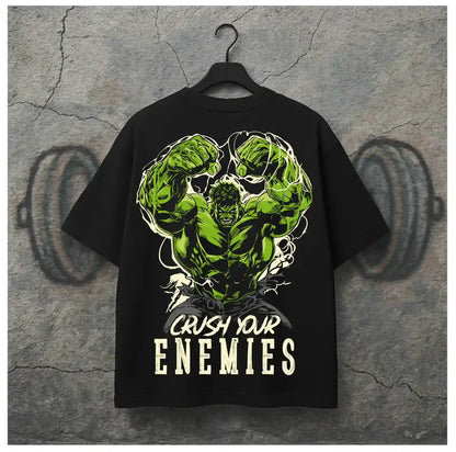CRUSH YOUR ENEMIES BLACK OVERSIZED TSHIRT