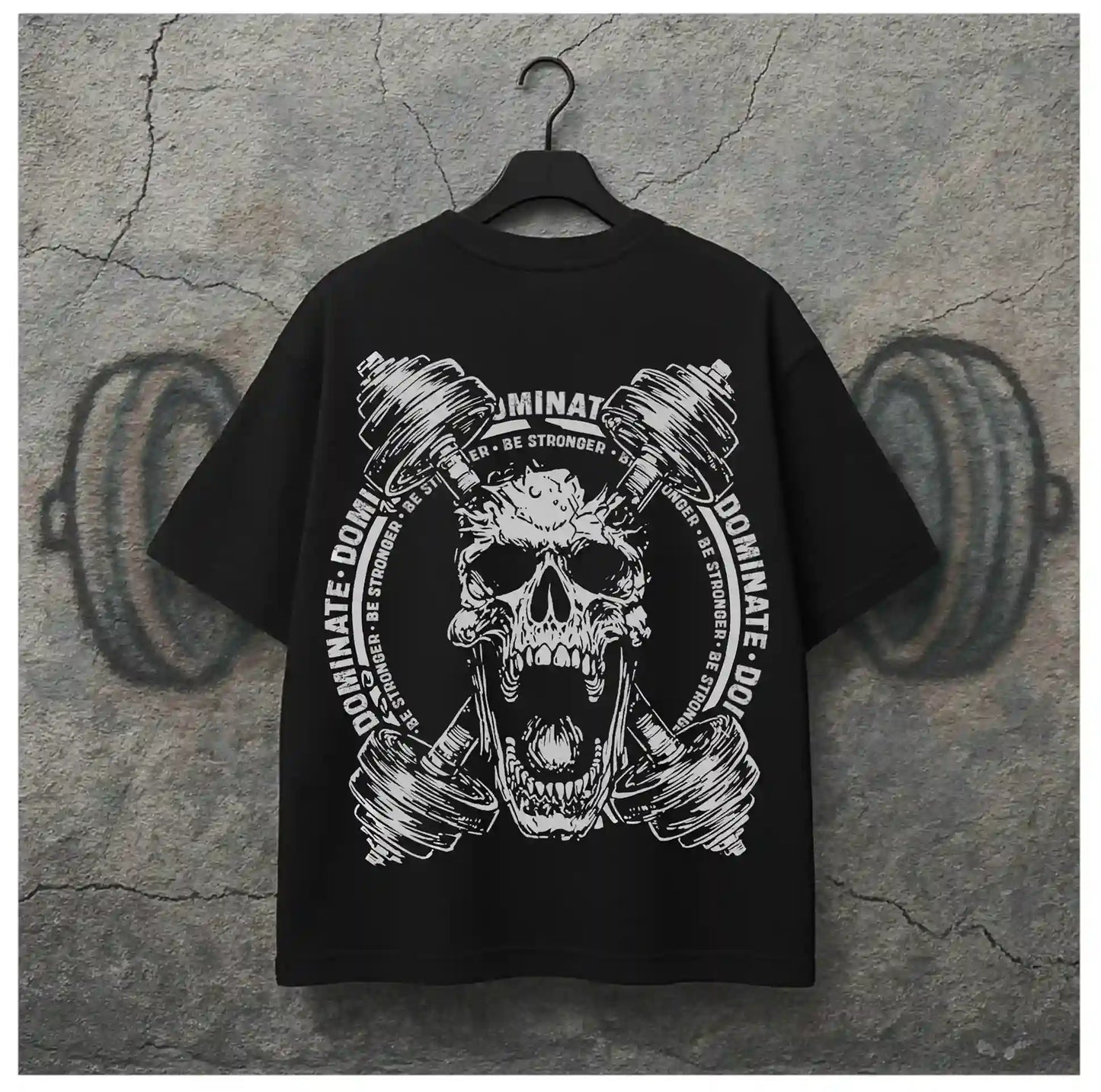 DOMINATE GYM BLACK OVERSZIED TSHIRT