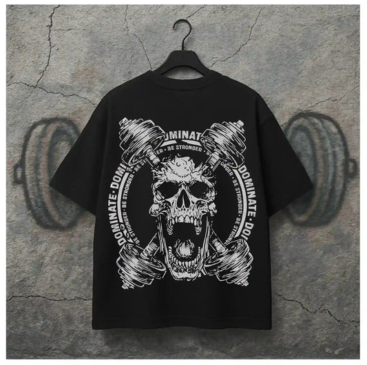 DOMINATE GYM BLACK OVERSZIED TSHIRT