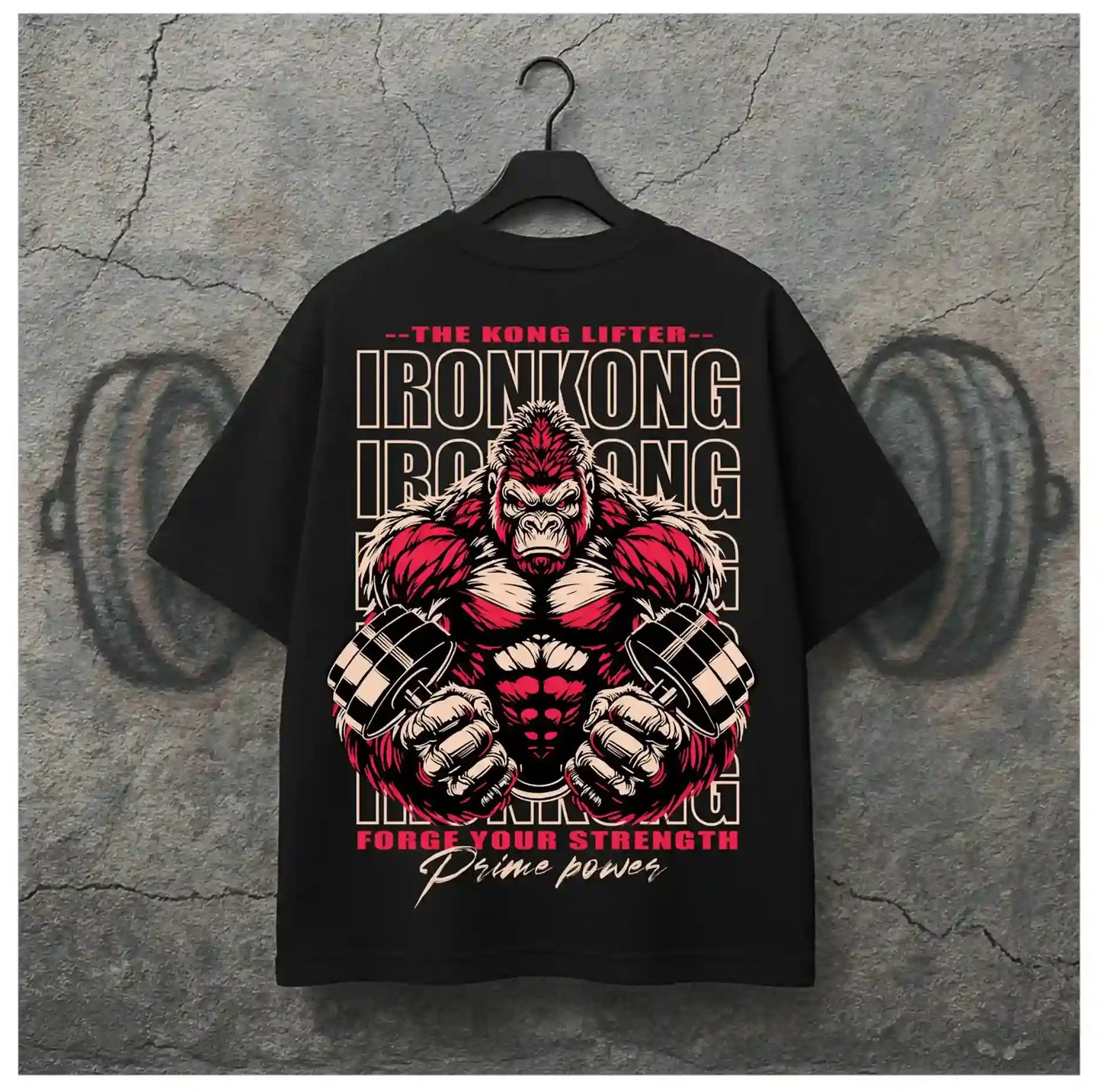 IRONKONG BLACK OVERSIZED TSHIRT