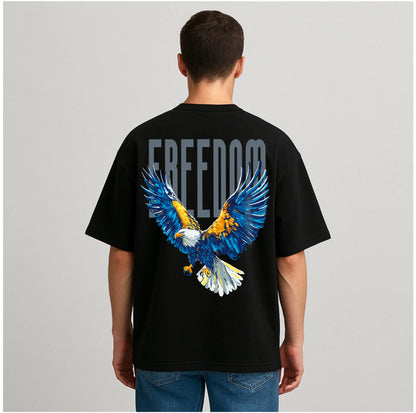 FLYING EAGLE BLACK OVERSIZED TSHIRT