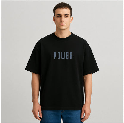 BULL POWER BLACK OVERSIZED TSHIRT