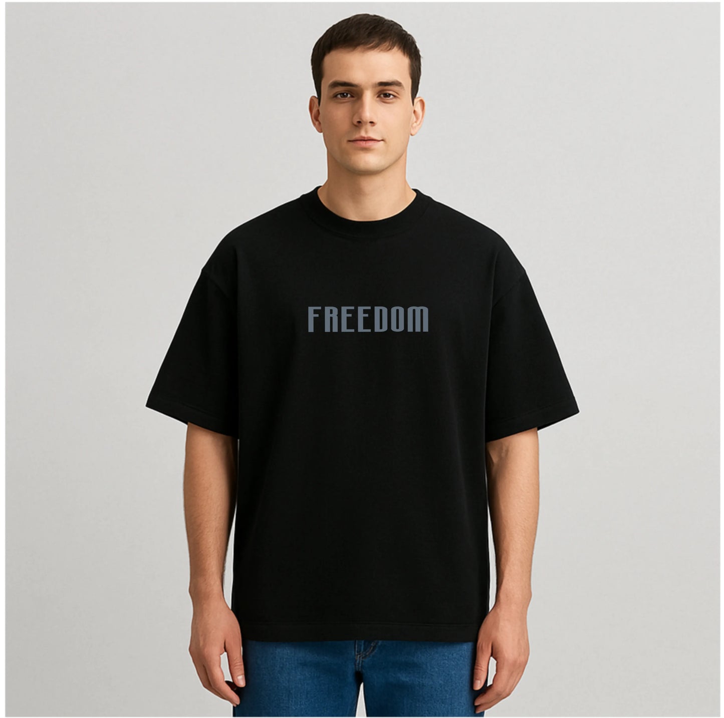 FLYING EAGLE BLACK OVERSIZED TSHIRT