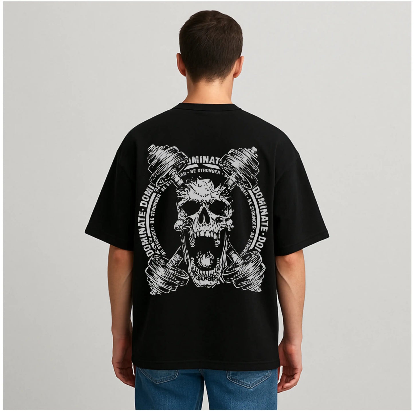 DOMINATE GYM BLACK OVERSZIED TSHIRT