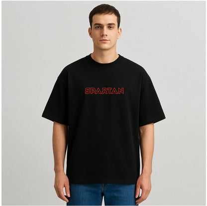 SPARTAN BLACK OVERSIZED TSHIRT