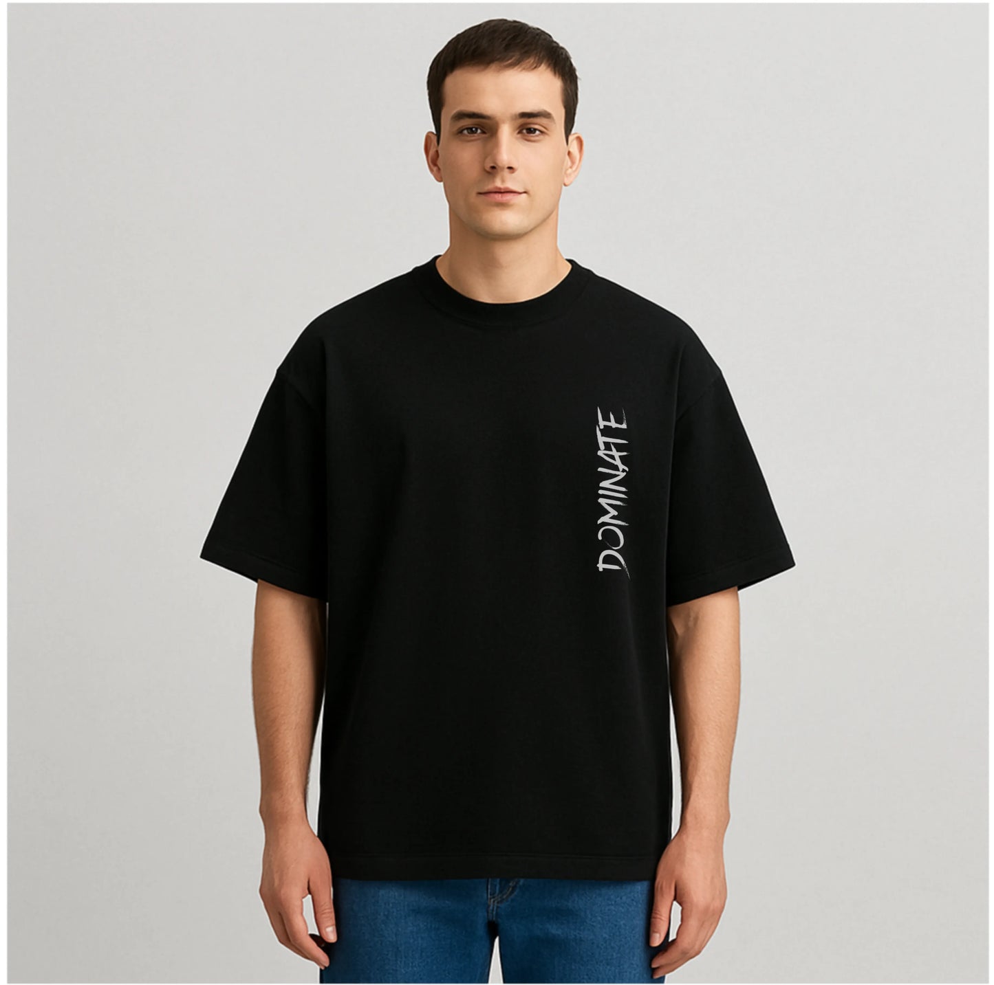 DOMINATE GYM BLACK OVERSZIED TSHIRT