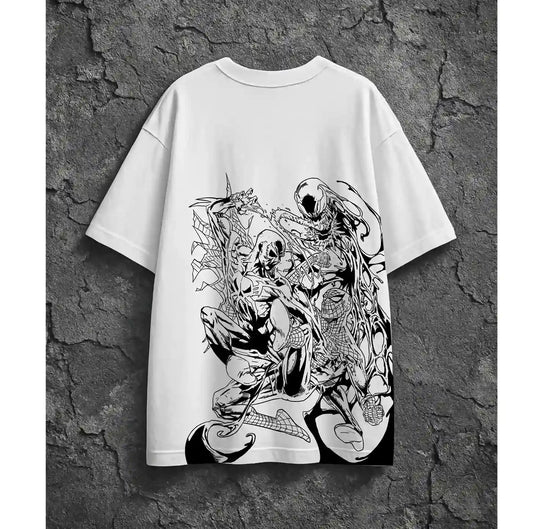 SPIDY WHITE OVERSIZED TSHIRT