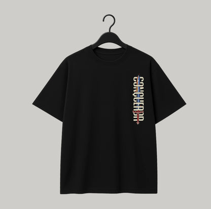 CONQUEROR BLACK OVERSIZED TSHIRT