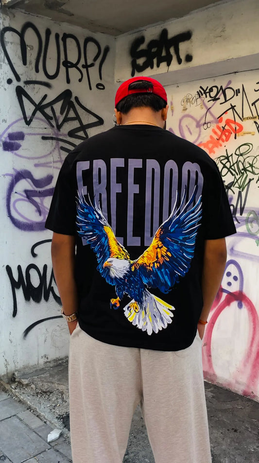 FLYING EAGLE BLACK OVERSIZED TSHIRT