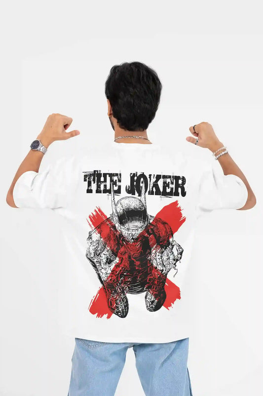 THE JOKER OVERSZIED WHITE TEE