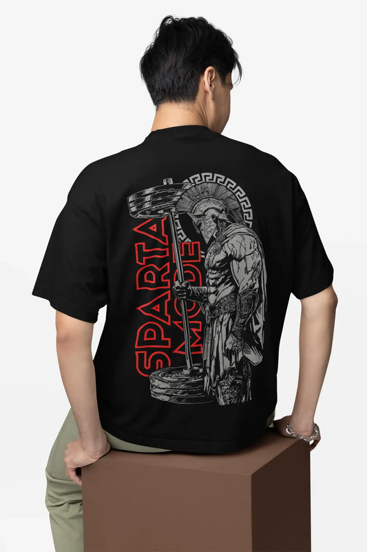 SPARTAN | OVERSIZED BLACK TEE